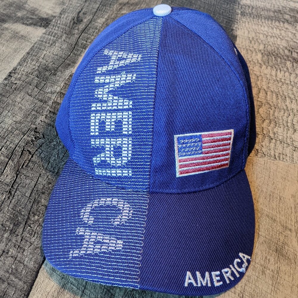 America Hat United States Flag Strapback Blue Baseball Cap